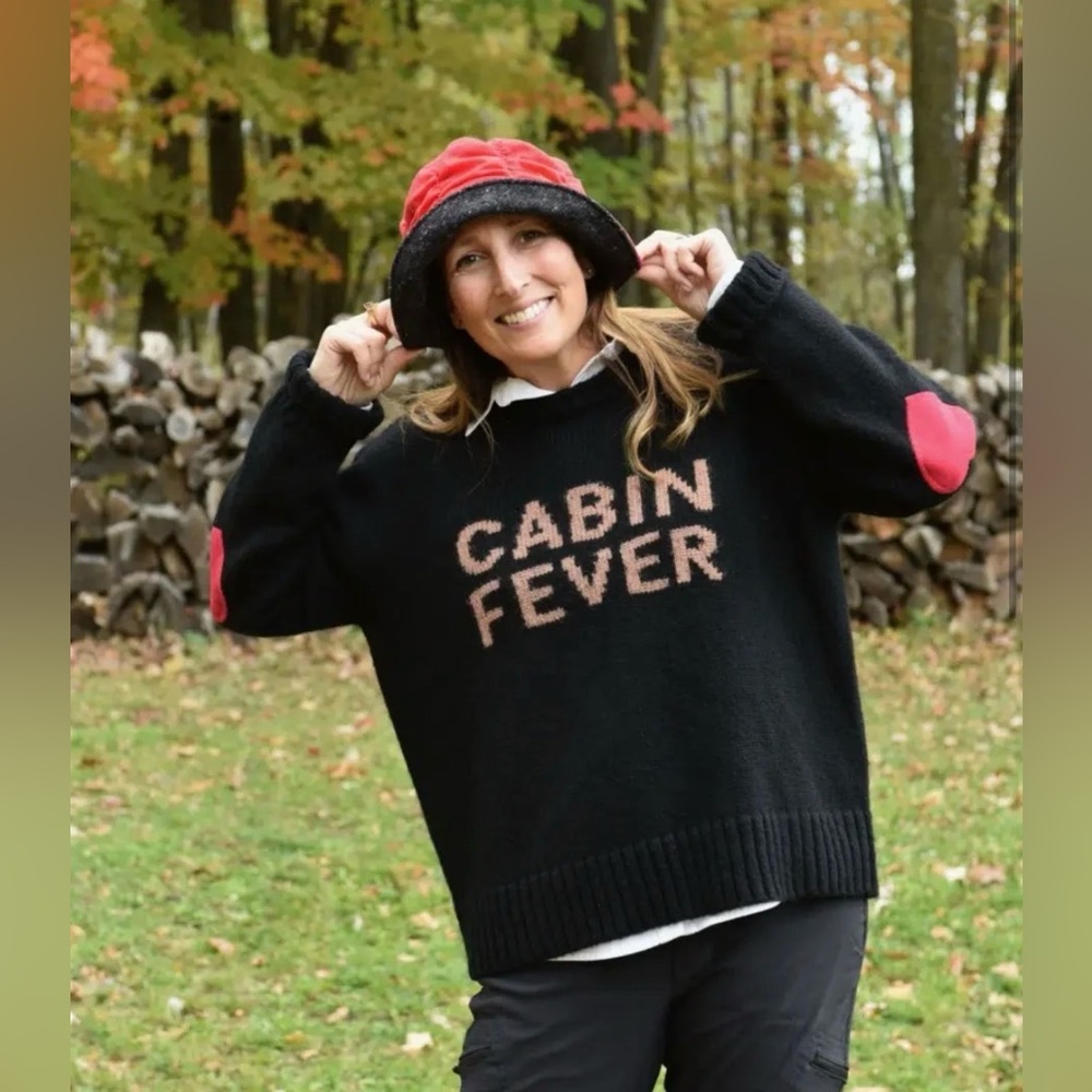Heim Made Crew Sweater--"Cabin Fever", Merino Wool-Blend Size XXL XXXL